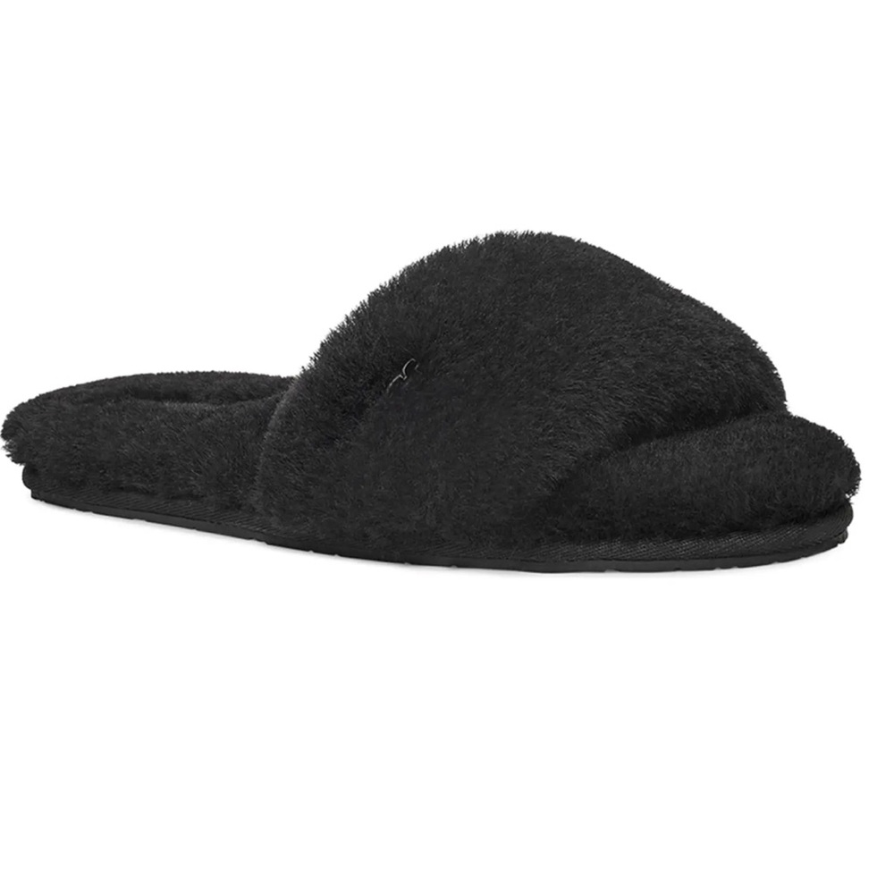 Ugg Fluff Genuine Sheep Fur Slipper in Black